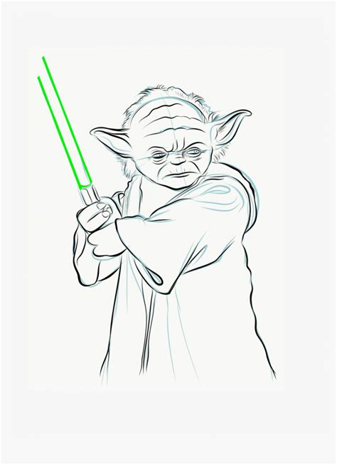 How To Draw A Cute Yoda From Star Wars Realistic Drawing Drawing Hd Png Download
