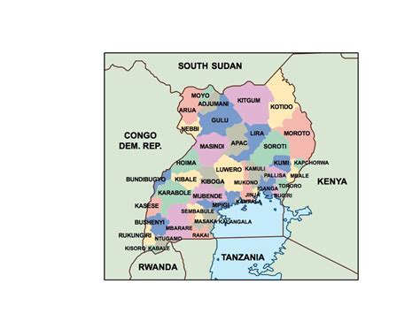 Uganda Vector Map Digital Maps Netmaps Uk Vector Eps And Wall Maps Images And Photos Finder