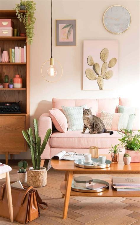 20 Living Room With Blush Pink Accents Ideas Home Decoration