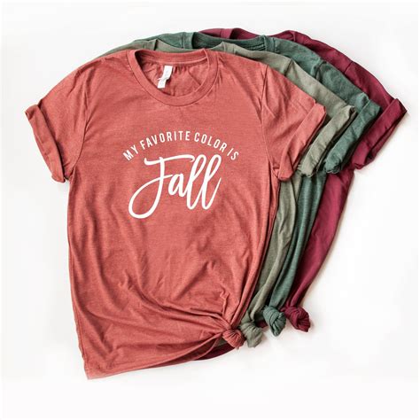 My Favorite Color Is Fall Short Sleeve Graphic Tee Fall Shirts