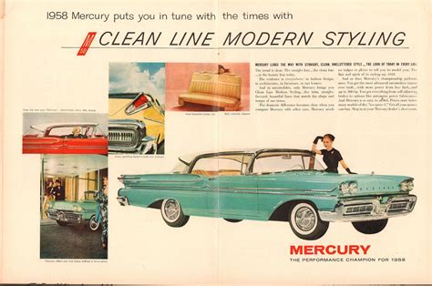 1958 Mercury Advertisement Newsweek March 24 1958 Car Ads Mercury