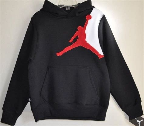 Nike Air Jordan Logo Boys Hoodie Kids Pullover Sweater Clothes Size Med