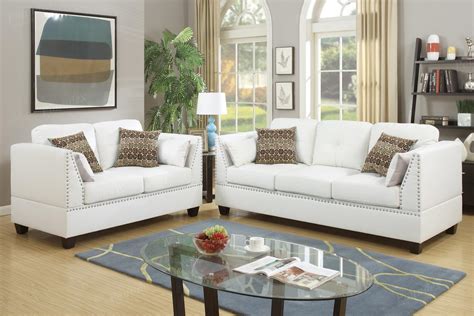 White Leather Sofa And Loveseat Set Steal A Sofa