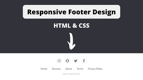 Create A Simple Responsive Footer Design Using Html And Css