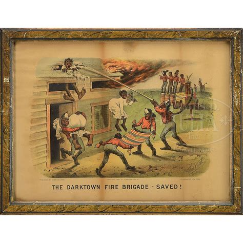 Currier And Ives Publisher 1884 Two Darktown Prints