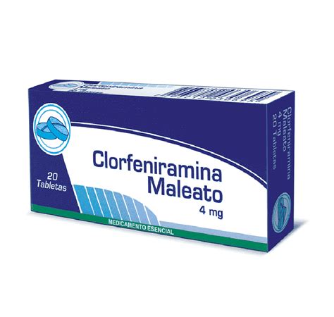 Clorfeniramina 4 Mg Tabletas Cp Cja X 20 Und Droguerias Patria