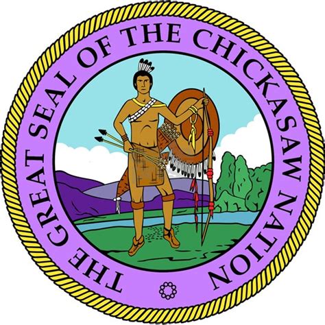 The Great Seal Of The Chickasaw Nation Sticker Rectangle The Great