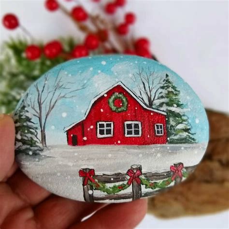 25 Christmas Rock Painting Ideas Color Made Happy
