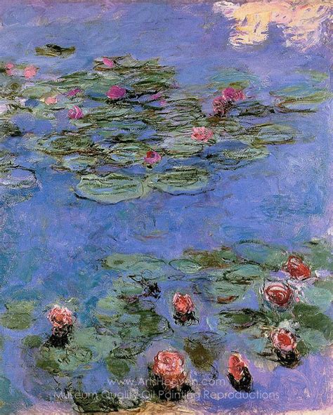 Claude Monet Water Lilies Red Painting Reproductions Save 50 75