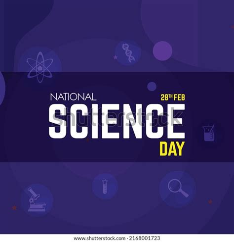 National Science Day Banner Design Poster Stock Vector Royalty Free