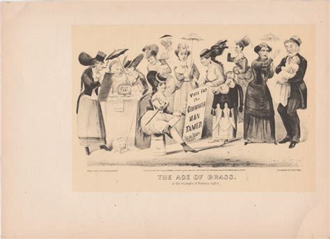 The Age Of Brass Triumph Of Women Rights Humoristic Currier Etsy