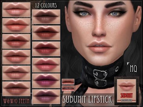 The Sims Resource Subunit Lipstick By Remussirion • Sims 4 Downloads