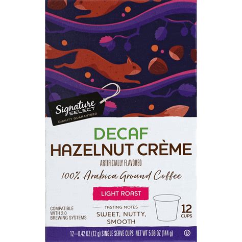 Signature SELECT Coffee Ground Light Roast Hazelnut Creme Decaf
