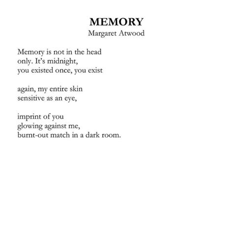 Poem Memory Margaret Atwood Rpoetry