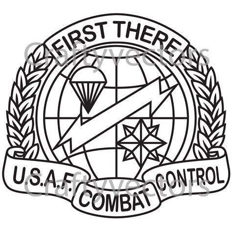 Air Force Combat Control Team Badge Vector File Etsy