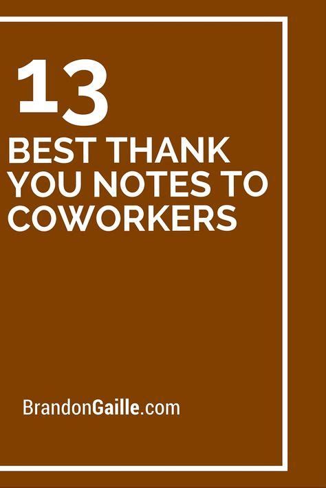 Best Thank You Notes To Coworkers Best Thank You Notes Thank You