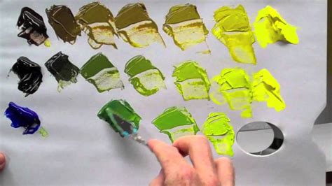 How To Mix Green Acrylic Paint Youtube