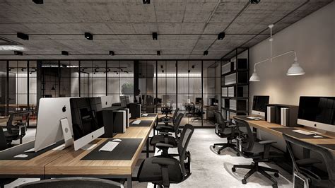 Office For Engineering Firm On Behance Open Office Design Industrial