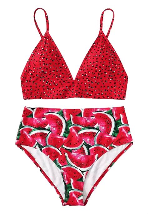 Buy Xafiti Watermelon Print Bikini 2023 Online Zalora Singapore
