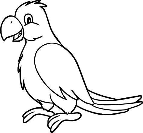 A Parrot Sitting On The Ground Coloring Page