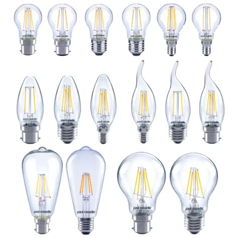 Led Filament Edison Bulbs E27 B22 E14 Light St64 Tip Candle Globe Flame