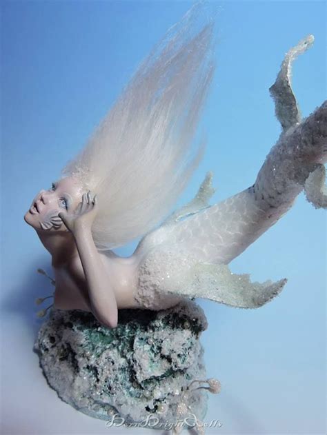 Aquatica White Mermaid Ooak Sculpture Bornbrightdolls Art Doll By