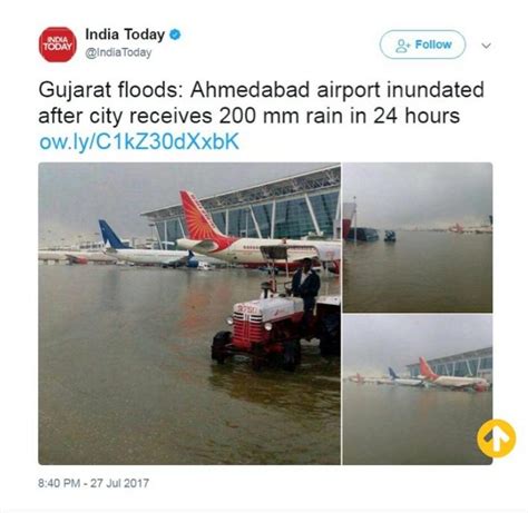 Pti Uses Chennai Airport Pictures As Pictures Of Flooded Ahmedabad Airport