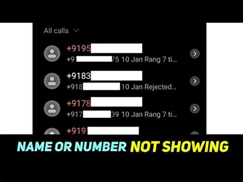 Call Logs Not Showing Or Contact Name Not Showing In Call Log 2023