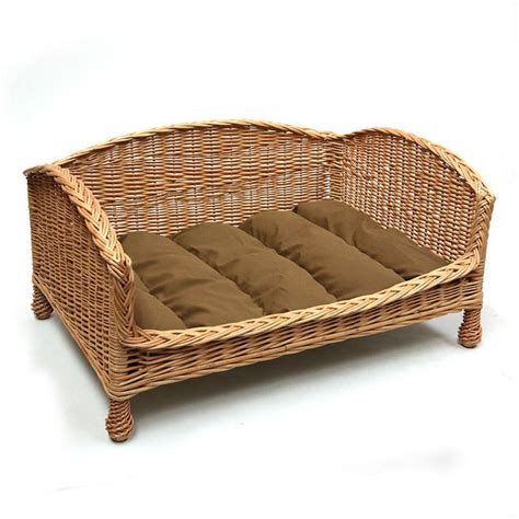 Luxury Wicker And Rattan Dog Bed On Legs Free Uk Delivery Fernies