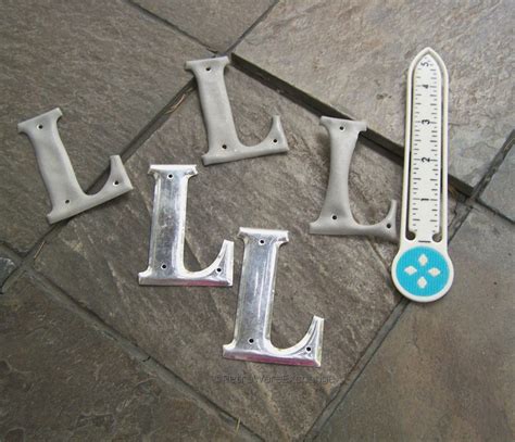 Vintage 3 Inch Metal Letter Letter L Silvertone Matte Finish