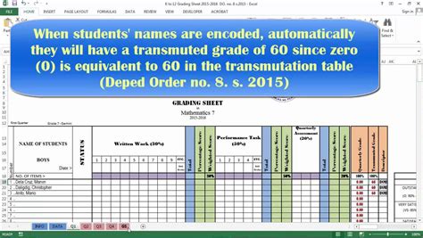 K To 12 Grading System Deped Order