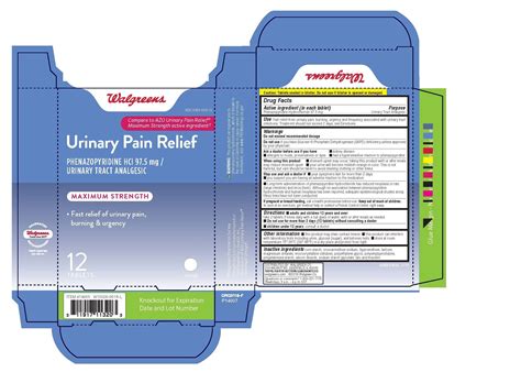 NDC 0363-0113 Walgreens Urinary Pain Relief Maximum Strength