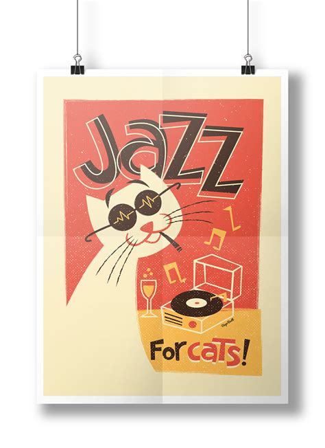 Jazz For Cats On Behance Cat Vector Jazz Behance Novelty