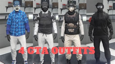 Gta 5 Online 4 Easy Tryhardrng Outfits Using Clothing Glitches Youtube