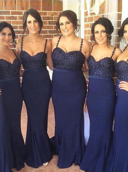 Dark Navy Bridesmaid Dressbridesmaid Dress With Strapsbridesmaid