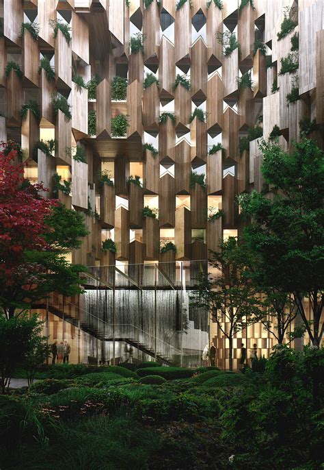 Kengo Kuma Unveils Design For Eco Luxury Hotel Comprised Of Wooden And