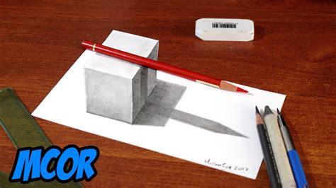 Como Dibujar Un Cubo 3d Lapiz En El Aire Ilusion Optica Youtube