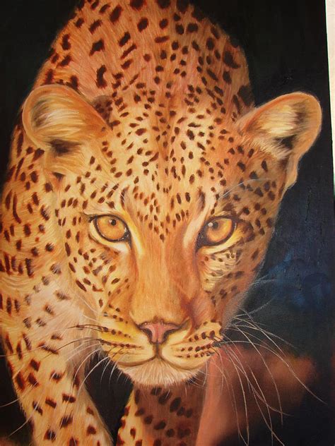 Beware Prowling Leopard Painting By Lauren K Fine Art America