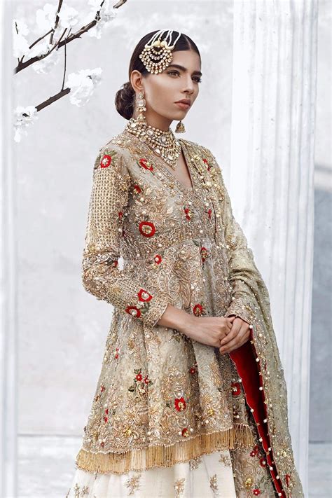 The pakistani bridal dresses showcased in recent #fpw , also caters the most beautiful work of the whenever we thought about word wedding the first line came into our minds is what we will wear. Get this fabulous outfit by ordering at zebaishcollection ...