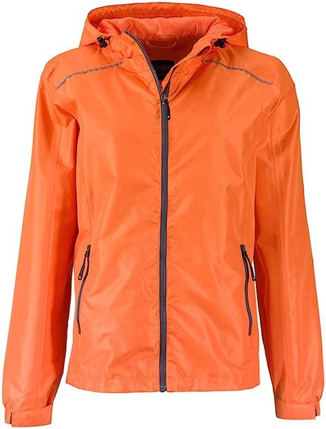 2store24 Ladies Rain Jacket In Orangecarbon Größe S Amazonde