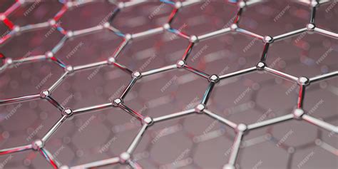 Premium Photo View Of A Graphene Molecular Nanotechnology Structure
