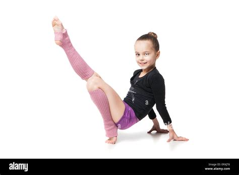 Little Pretty Girl Doing Gymnastics Hi Res Stock Photography And Images