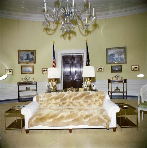 Yellow Oval Room Facing Presidents Bedroom Doorway White House