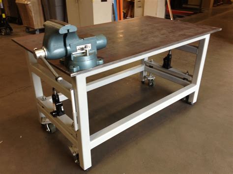 Metal Workbench With Wheels Image To U