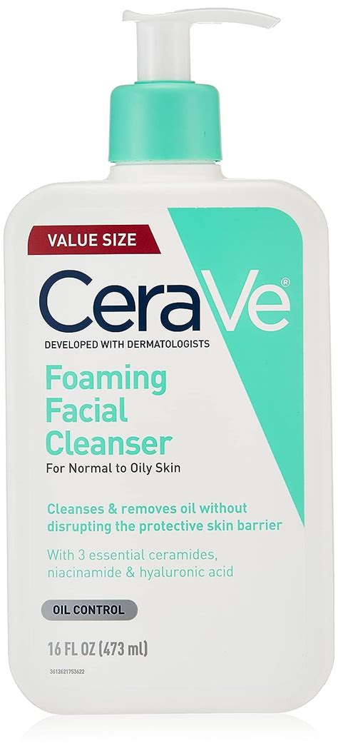 Cerave Foaming Facial Cleanser Daily Face Wash For Oily Skin With