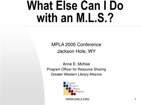 Ppt What Else Can I Do With An Mls Powerpoint Presentation Free