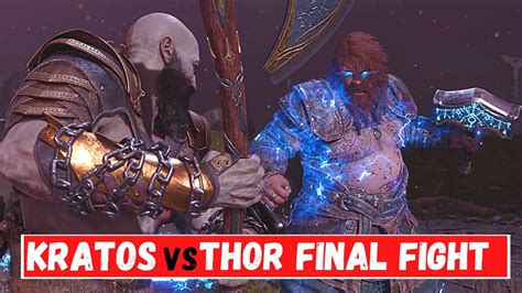 Kratos Vs Thor Final Fight God Of War Ragnarok Ps5 Youtube