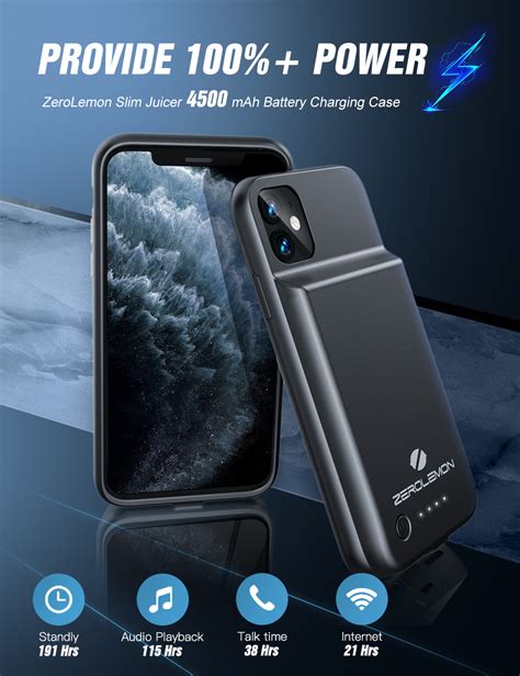 With the iphone 11 and 11 pro models, apple finally addressed the biggest user concern: iPhone 11 Battery Case 4500mAh (supports Wireless) - ZEROLEMON