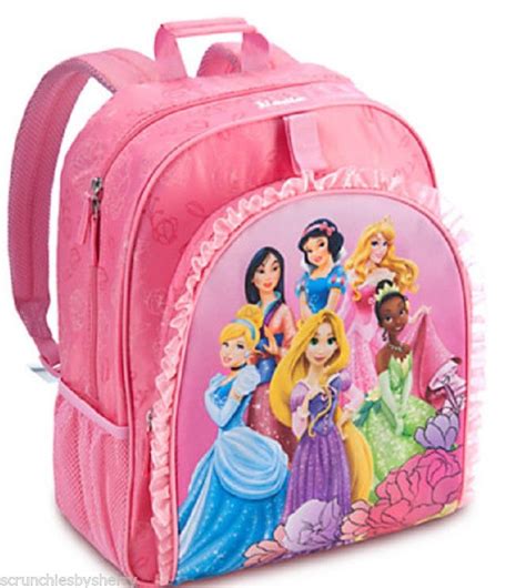 Disney Store Princess Backpack Book Bag Back To School Pink Belle Ariel