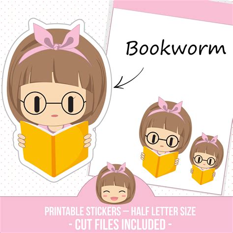 Book Reading Stickers School Stickers Study Stickers Etsy